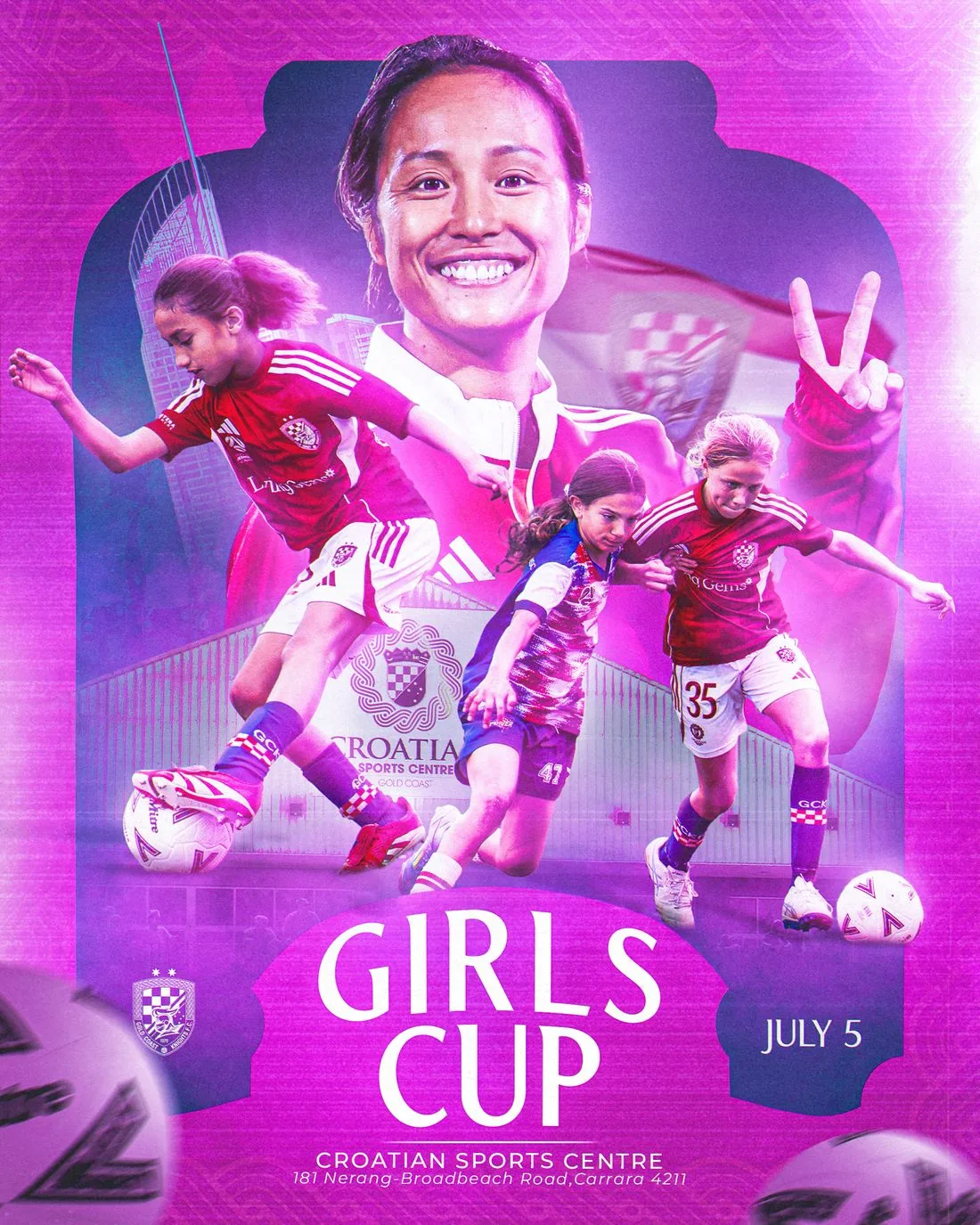 Gold Coast Knights Girls Cup campaign poster